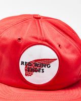 Vintage 1980s Redwing Shoes Made In USA Flat Brim Patch Trucker Snapback - OS
