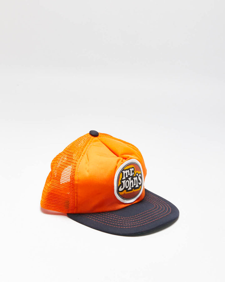 DS Vintage 1990s Mr. Johns Flat Brim Patch Trucker Hat - OS