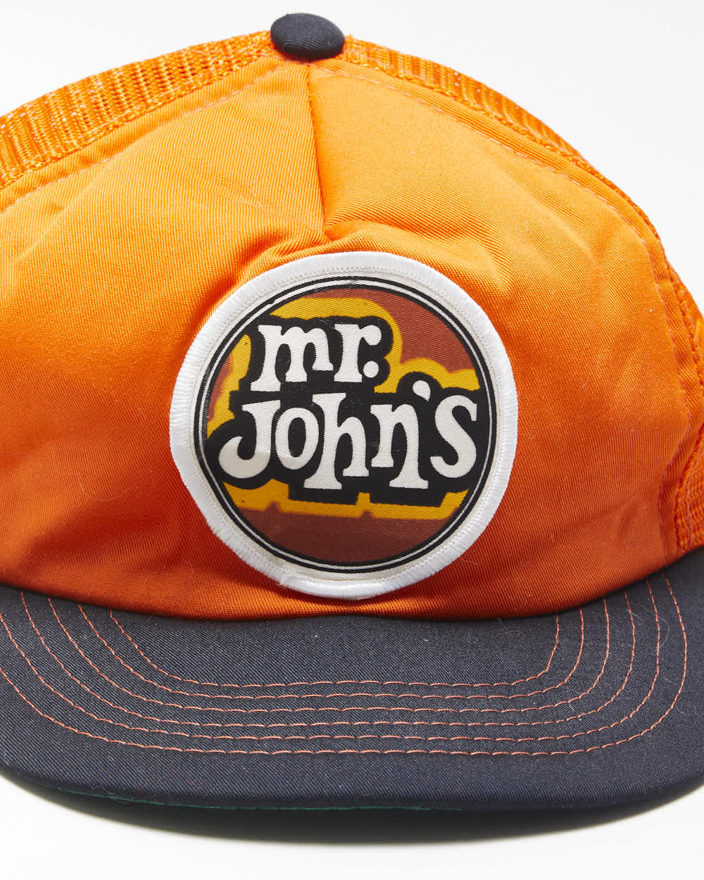DS Vintage 1990s Mr. Johns Flat Brim Patch Trucker Hat - OS
