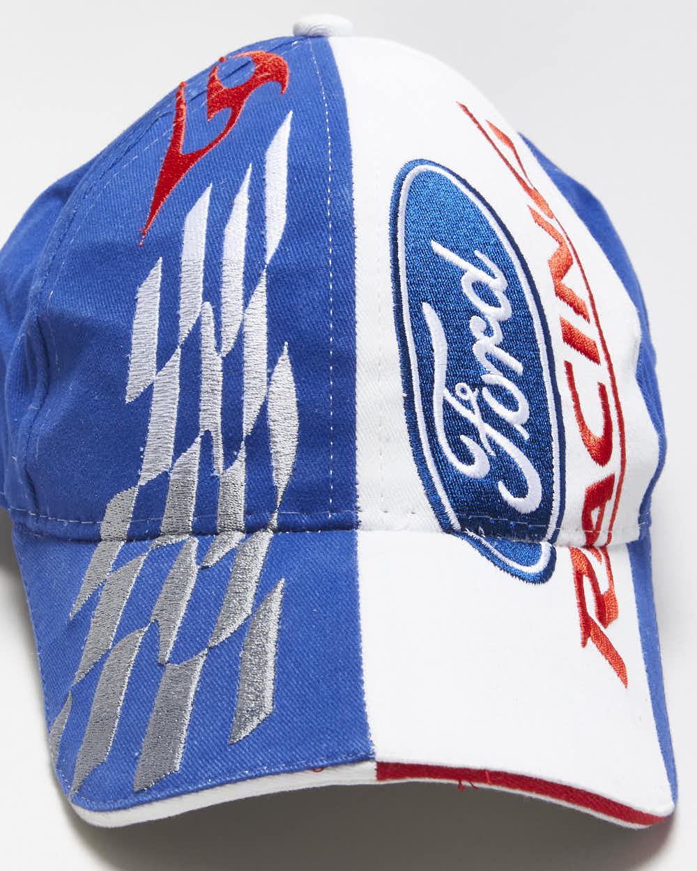 Vintage Y2K 00s Ford Racing NHRA Embroidered Velcro Baseball Cap - OS