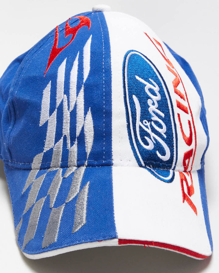 Vintage Y2K 00s Ford Racing NHRA Embroidered Velcro Baseball Cap - OS