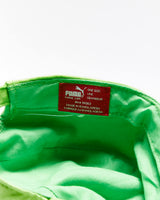 Vintage Y2K 00s Puma Lime Green Embroidered Canvas Army Cap - OS