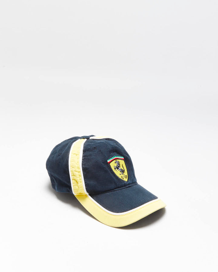 Vintage Y2K 2000 Ferrari SF Embroidered Canvas Velcro Baseball Cap - OS