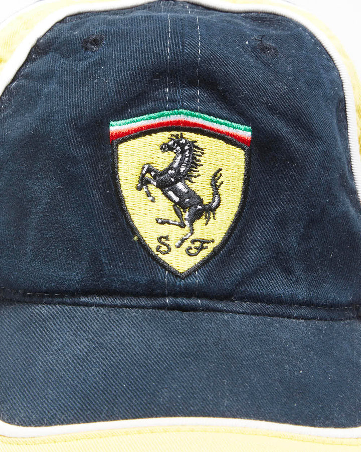 Vintage Y2K 2000 Ferrari SF Embroidered Canvas Velcro Baseball Cap - OS