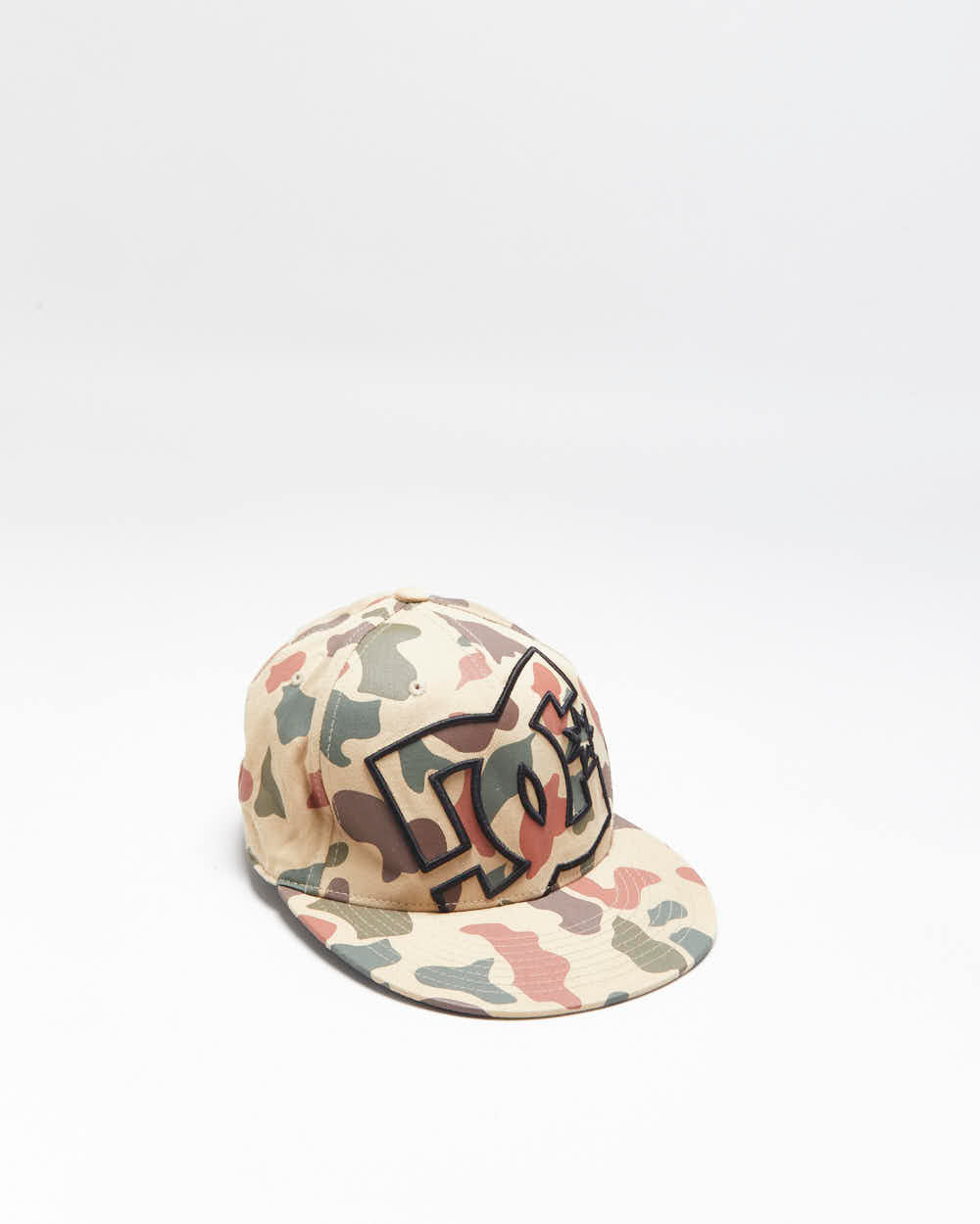 Vintage DC Shoe Co Duck Camo Canvas Embroidered 210 Fitted Baseball Cap - L