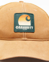 2024 Carhartt Sunset C Patch Rugged Flex Tan Canvas Trucker Hat - OS