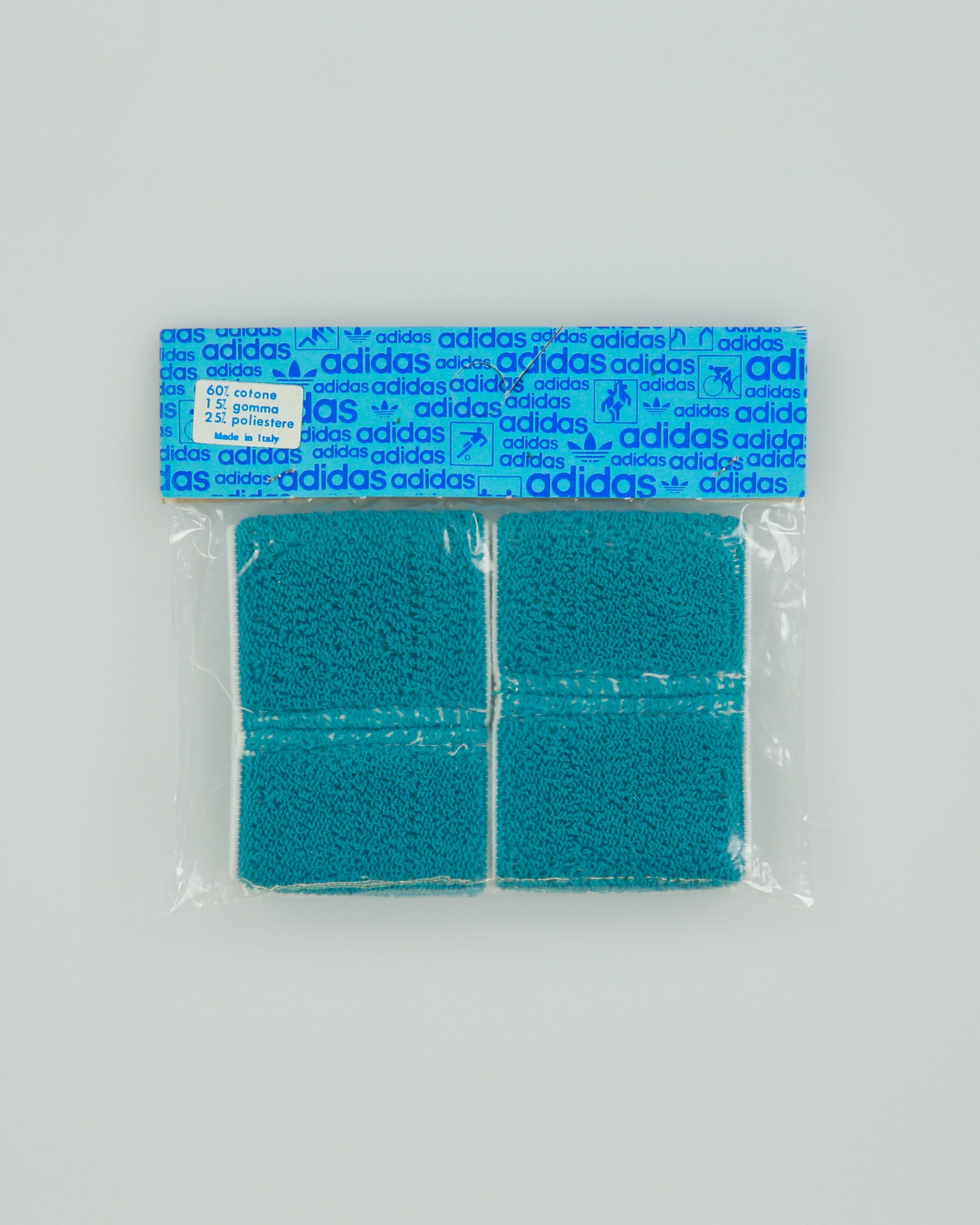 Vintage 1970s Adidas Deadstock Blue Wristbands