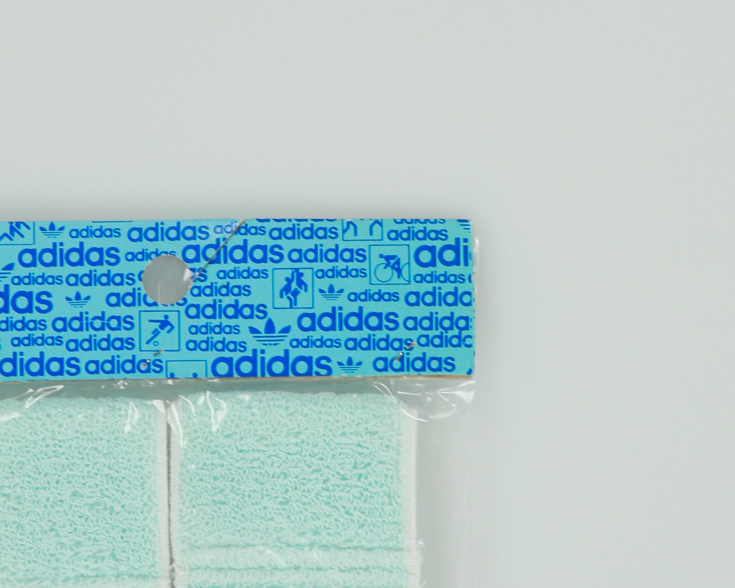 Vintage 1970s Adidas Deadstock Pale Blue Wristbands