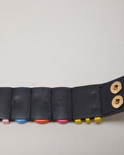 Moschino Leather Lettering Bracelet