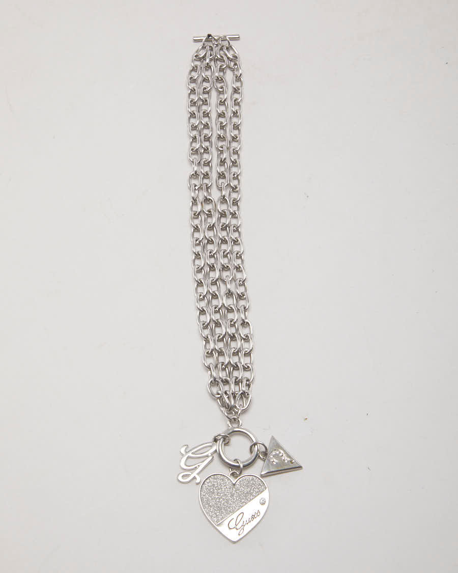 Y2K Guess Charms and Bar Chain Bracelet