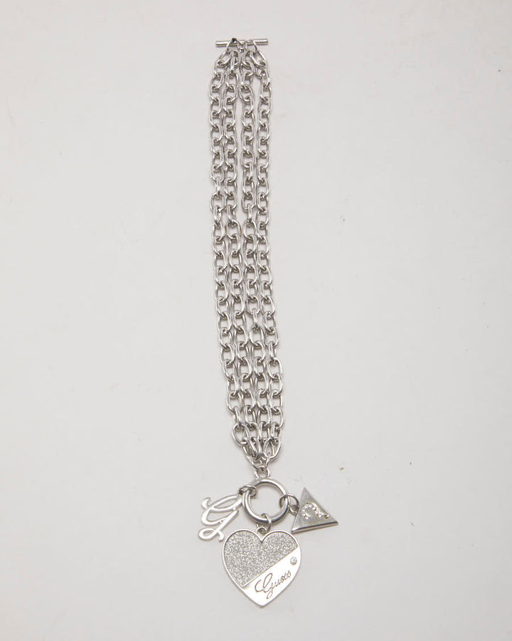 Y2K Guess Charms and Bar Chain Bracelet