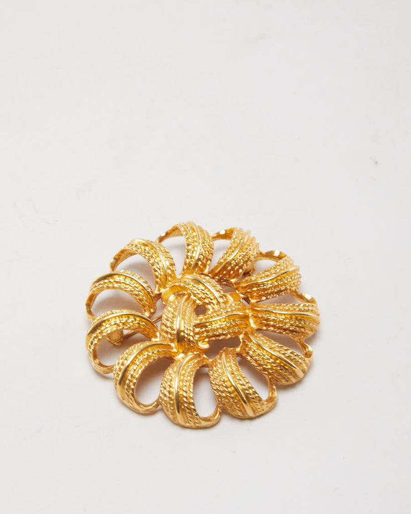 Broche Vintage Monet - Magnifique Bijou En Métal - Occasion à Vérifier