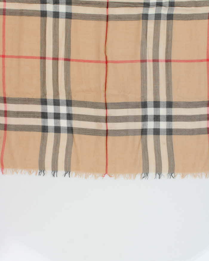 Vintage Y2K 00s Burberry Silk & Cashmere Blend Nova Check Large