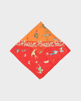 Vintage 2000s Salvatore Ferragamo Baroque Wildlife Hand Rolled Silk Scarf