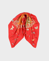 Vintage 2000s Salvatore Ferragamo Baroque Wildlife Hand Rolled Silk Scarf