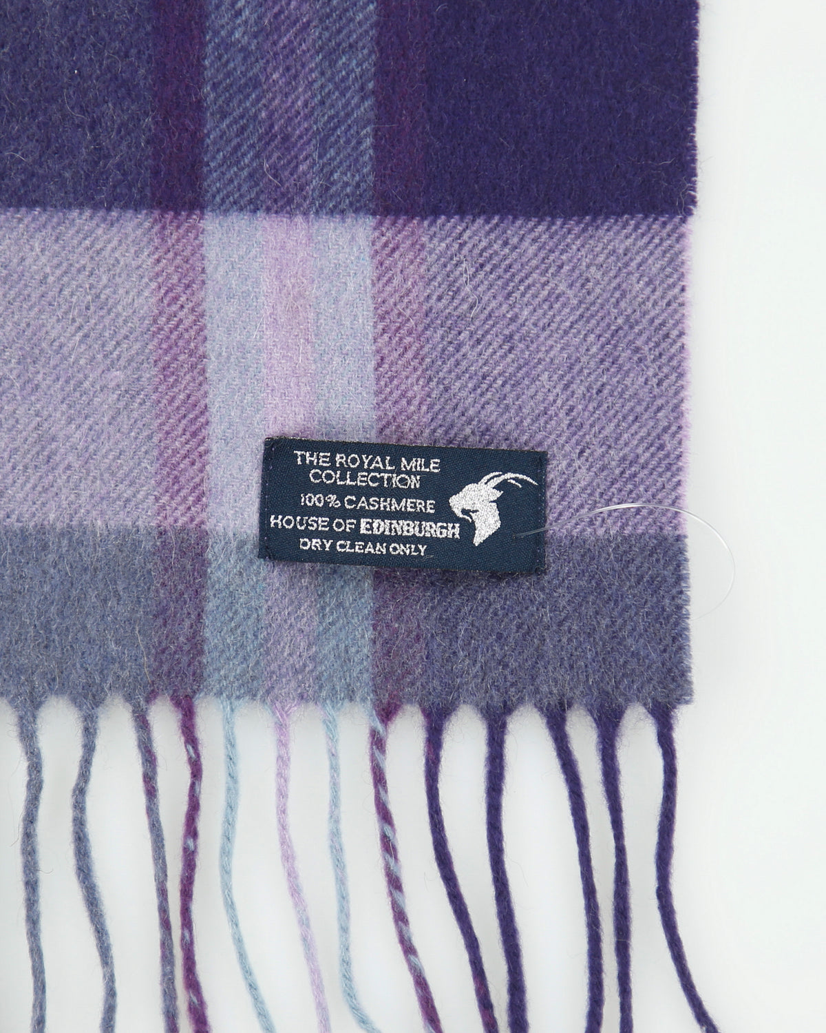 Vintage The Royal Mile Collection Cashmere Checked Scarf