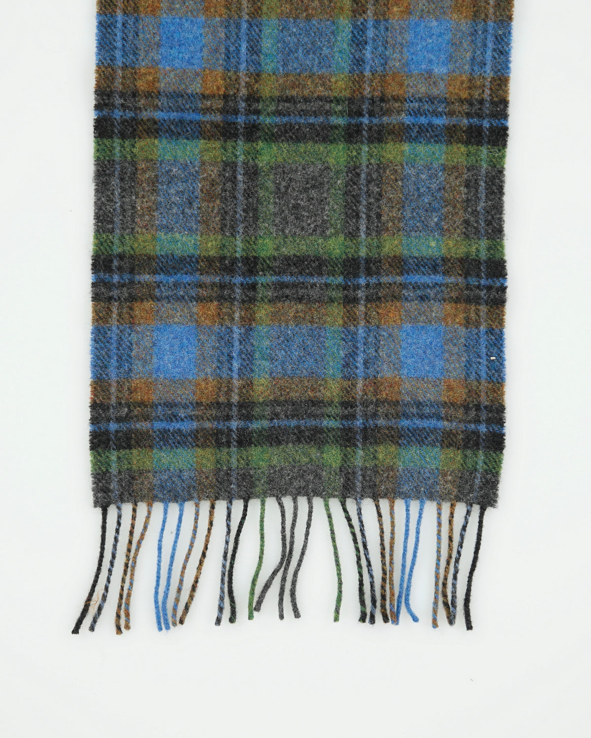 Vintage Blarney Woollen Mills Made In Ireland Checked Lambswool Scarf