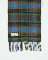 Vintage Blarney Woollen Mills Made In Ireland Checked Lambswool Scarf