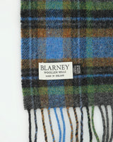 Vintage Blarney Woollen Mills Made In Ireland Checked Lambswool Scarf