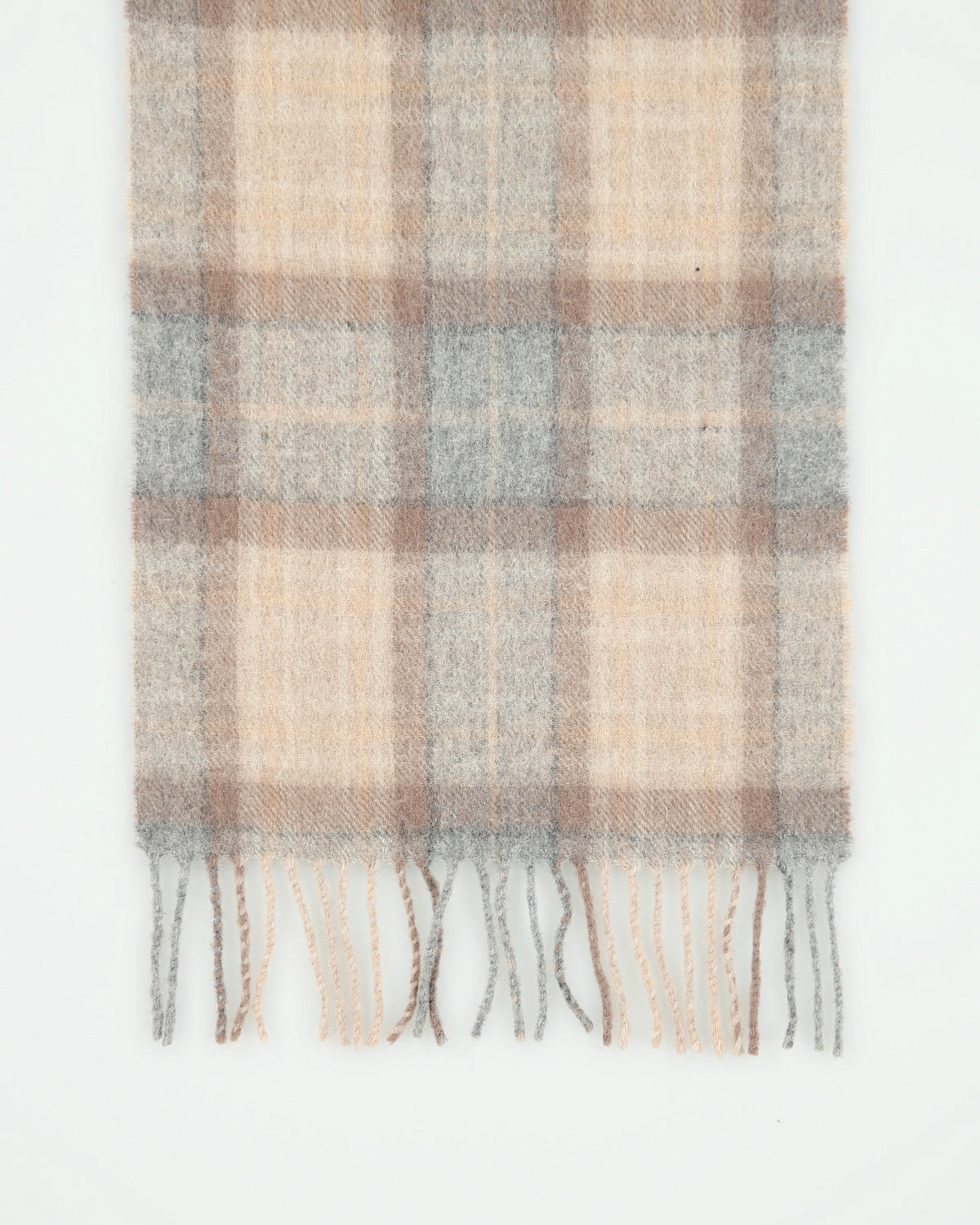 Vintage Edinburgh Lambswool Checked Scarf