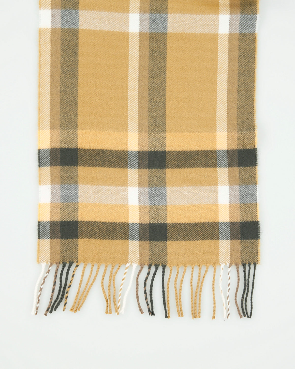Vintage Made In Scotland Cashmere Checked Scarf