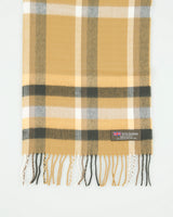 Vintage Made In Scotland Cashmere Checked Scarf