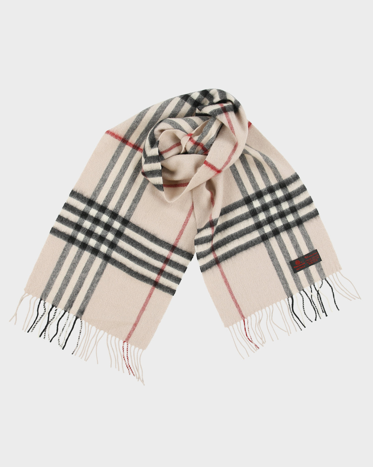 Vintage Rainbow Wool Checked Scarf