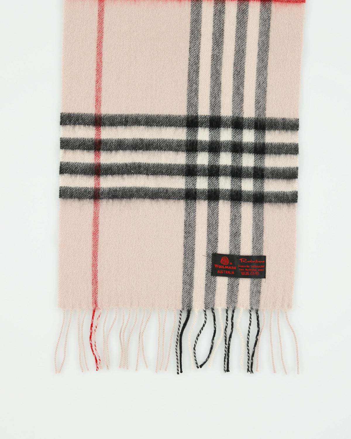 Vintage Rainbow Wool Checked Scarf