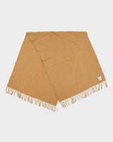 Acne Studios Tan Oversized Wool Knit Fringe Scarf