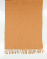 Acne Studios Tan Oversized Wool Knit Fringe Scarf