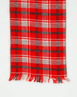 Vintage 1990s Woolrich Tartan Plaid Wool Made In USA Fringe Knit Scarf
