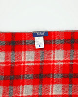 Vintage 1990s Woolrich Tartan Plaid Wool Made In USA Fringe Knit Scarf