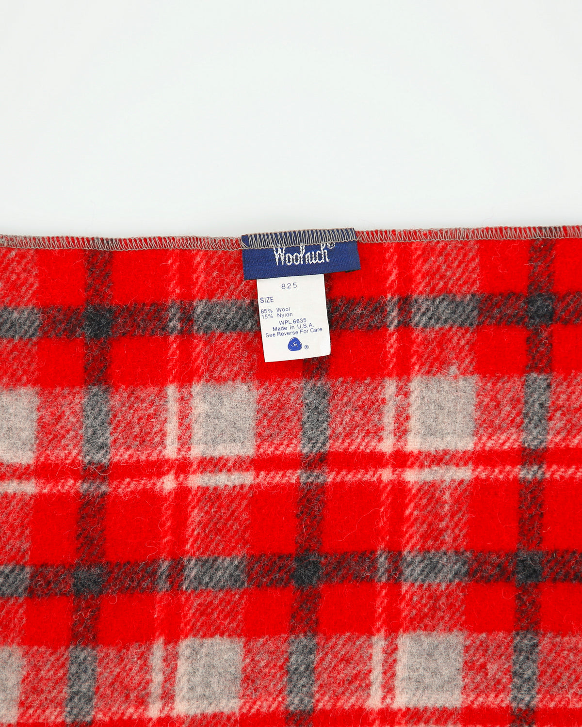 Vintage 1990s Woolrich Tartan Plaid Wool Made In USA Fringe Knit Scarf