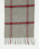 Vintage 1980s The Bay Hudson's Bay Company Check Cashmere Fringe Knit Scarf