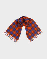 Vintage 1990s Plaid Cashmere Wool Knit Made In Scotland Fringe Scarf