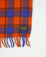 Vintage 1990s Plaid Cashmere Wool Knit Made In Scotland Fringe Scarf