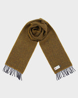Vintage Y2K 00s John Hanly Herringbone Cashmere Merino Wool Knit Made In Ireland Fringe Scarf