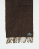 Vintage 1990s The Bay Hudson's Bay Company Lambswool Knit Made In Canada Fringe Scarf