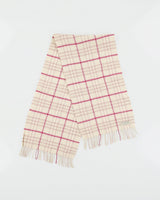 Vintage Y2K 00s Burberry Nova Check Cashmere Knit Made In Scotland Fringe Scarf