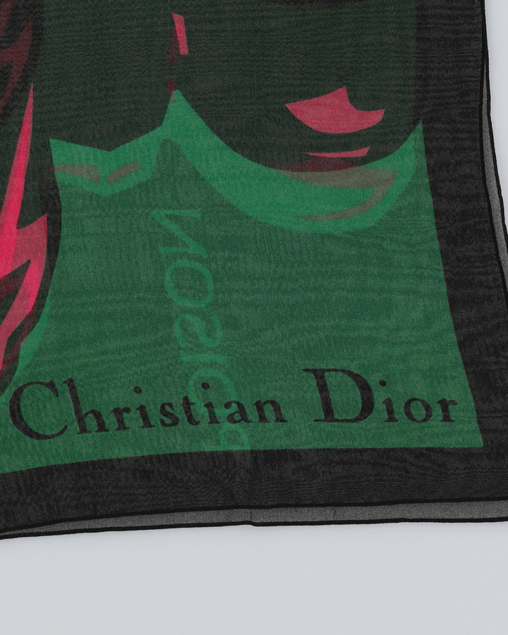 Vintage Christian Dior Poison Perfume Scarf