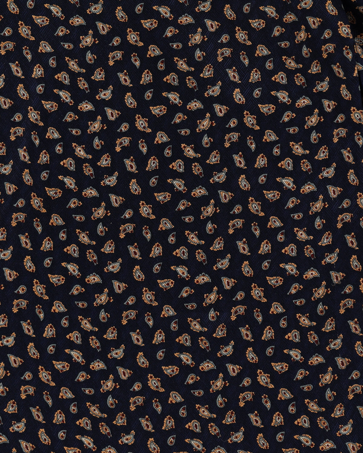 Paisley Navy Silk Vintage Scarf