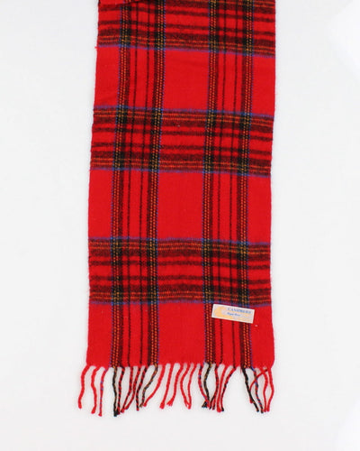 Vintage Pure Cashmere Check Scarf