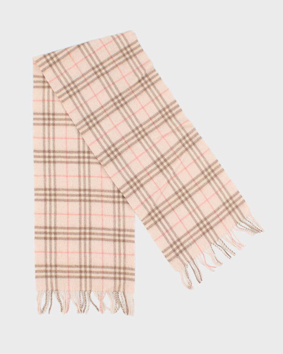 Vintage Pure Soft Wool Check Scarf