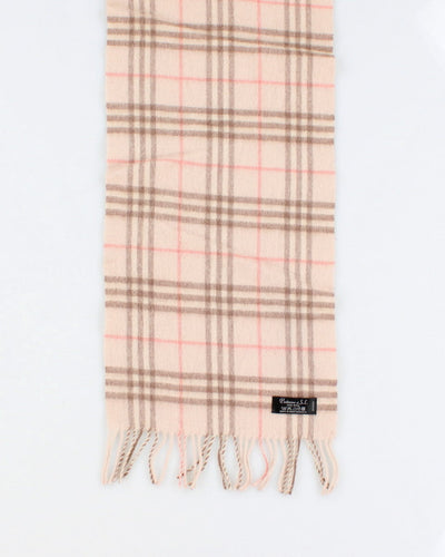 Vintage Pure Soft Wool Check Scarf
