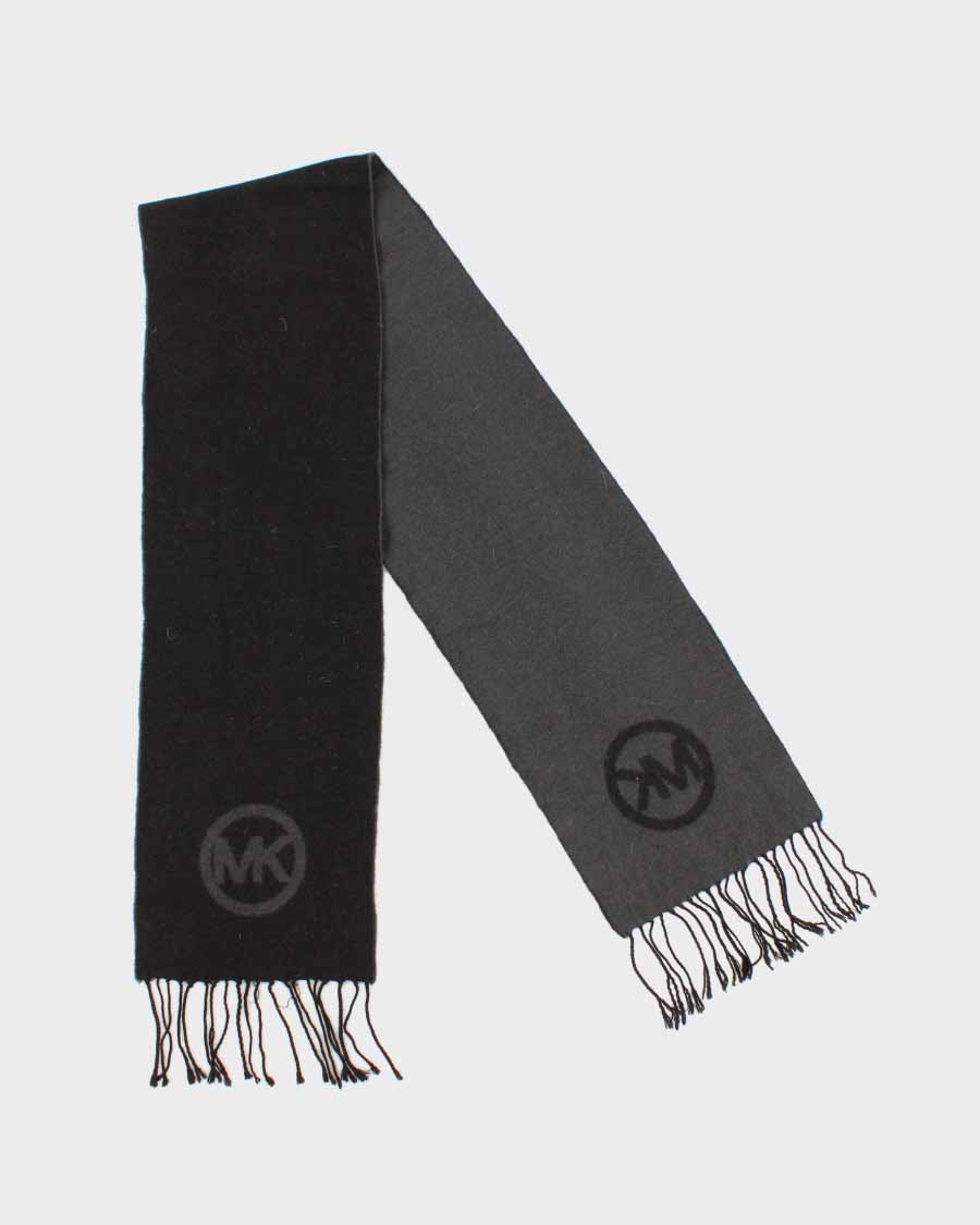 Black and Charcoal Michael Kors Signature Scarf