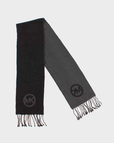 Black and Charcoal Michael Kors Signature Scarf