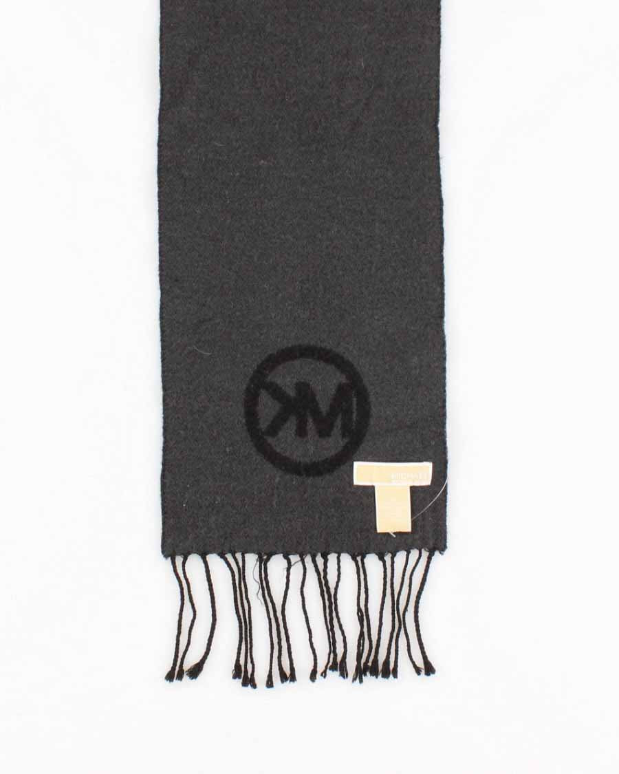 Black and Charcoal Michael Kors Signature Scarf