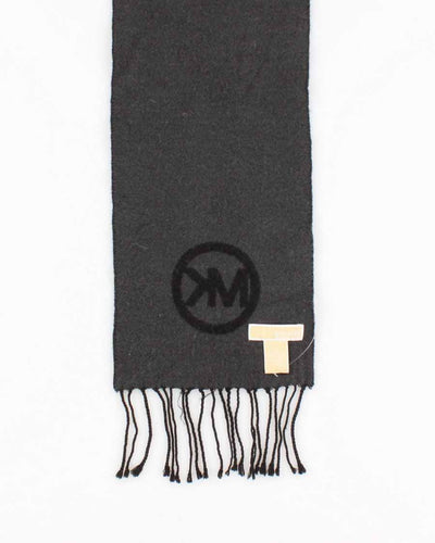 Black and Charcoal Michael Kors Signature Scarf