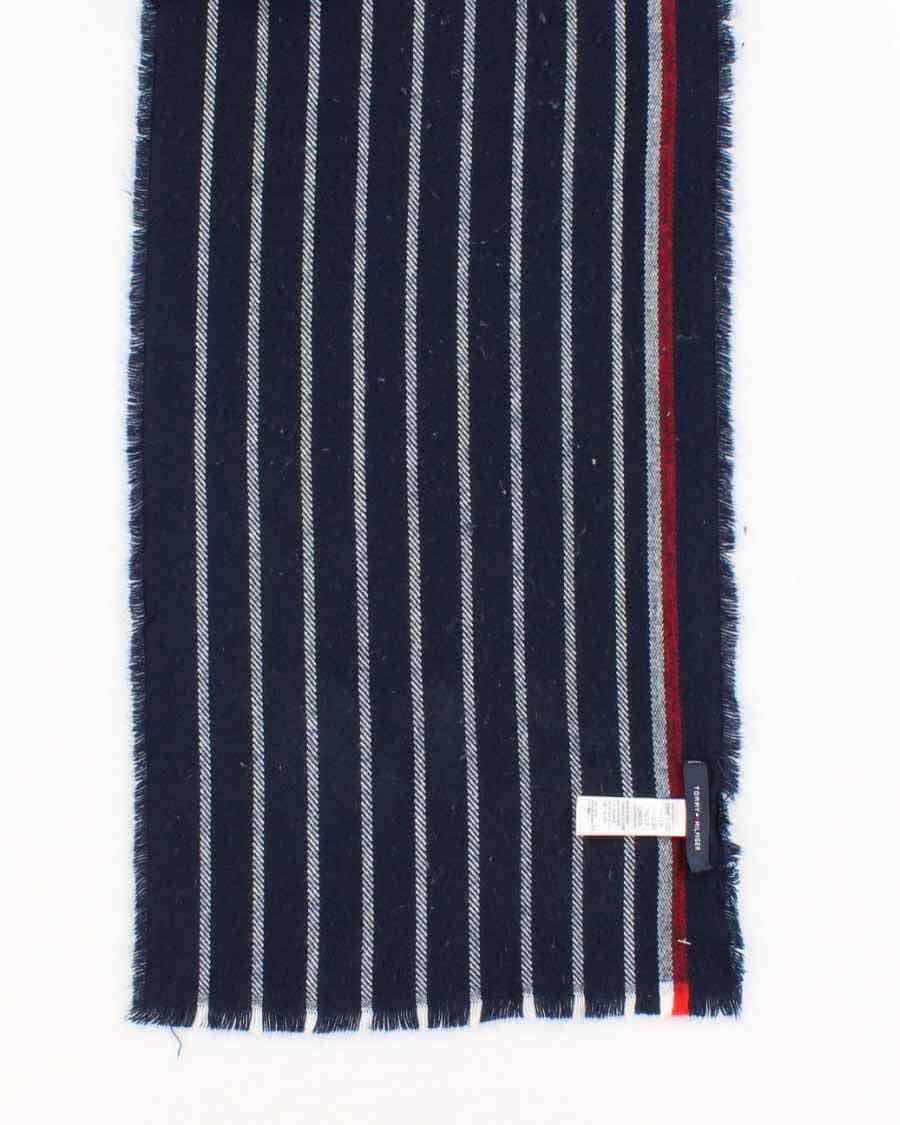 Navy  Striped Tommy Hilfiger Scarf
