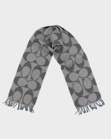Coach Wool &amp; Cashmere Monogram Scarf